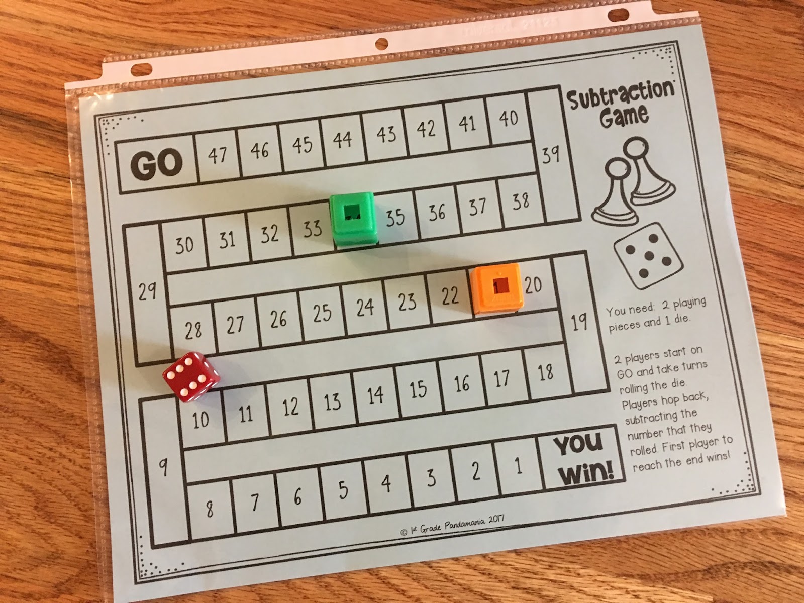 Best Print And Play Math Games For K 2 1st Grade Pandamania