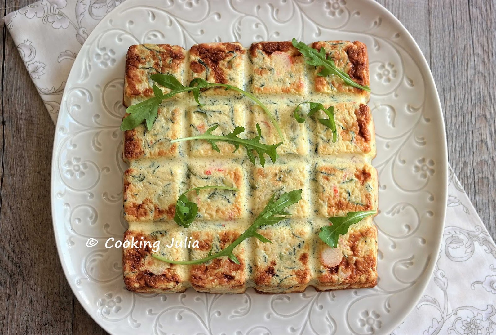 COOKING JULIA FLAN DE COURGETTES AU SURIMI