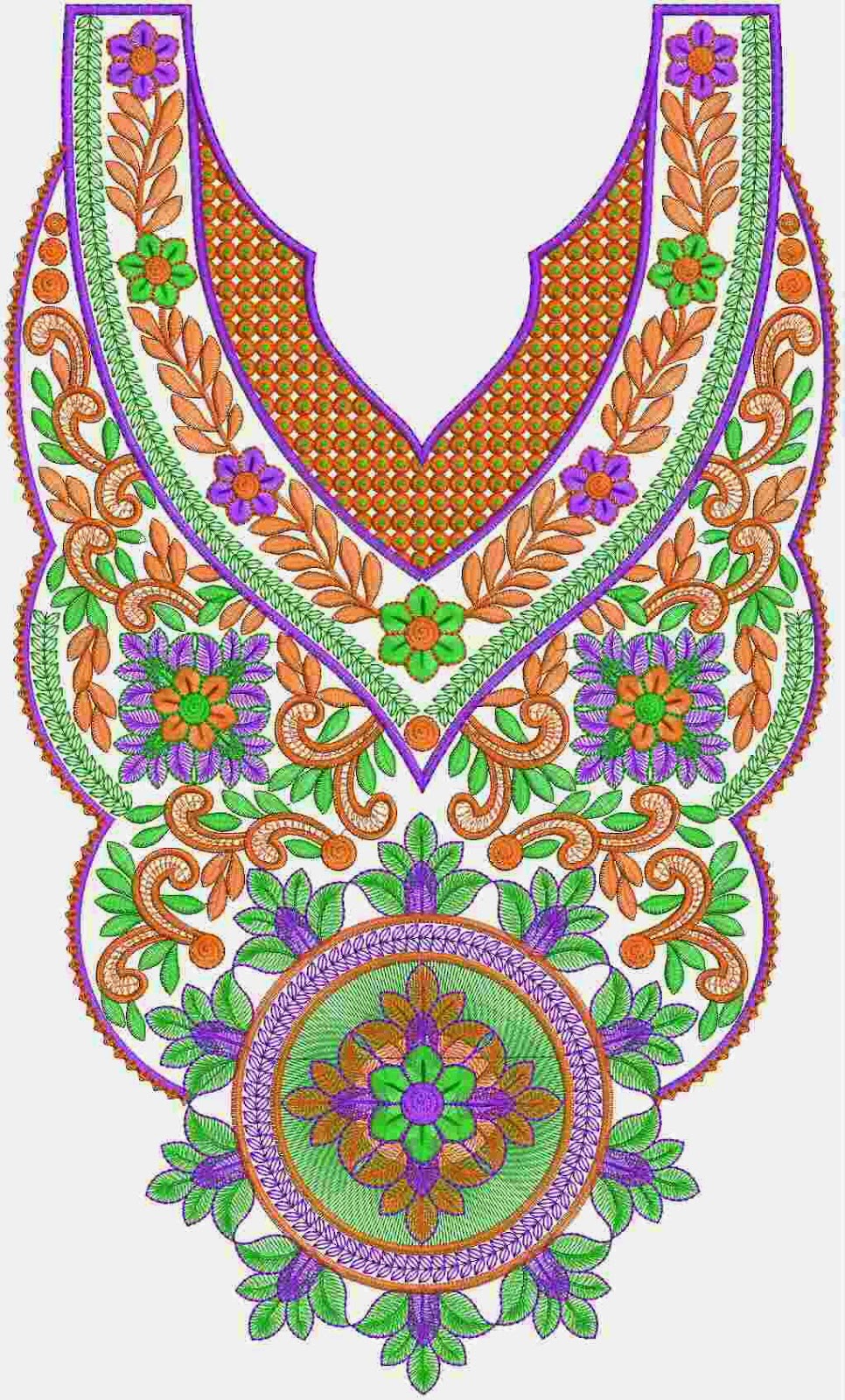EmbDesignTube Fancy Embroidery Neck Designs For Women Wear Dresses