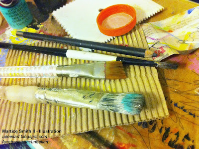 Martice's brushes and mark-making tools