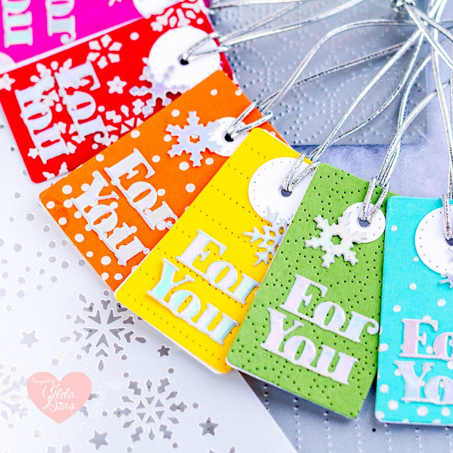 For You Rainbow Gift Tags | Tonic Studios Stamp Club Release Hop #tonicstudios, #tonicstudiosusa, #tonicstudiosstampclub,Snowmie Holiday Cards, Mini Slimline Cards,Tonic Studios, Stamp Club, Hop, Winter, Holiday, Christmas,Ink Blending, Tags, Card Making, Stamping, Die Cutting, handmade card, ilovedoingallthingscrafty, Stamps, how to,