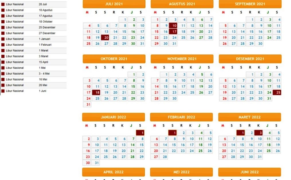 Terbaru Kalender Pendidikan Tahun Pelajaran 2021/2022