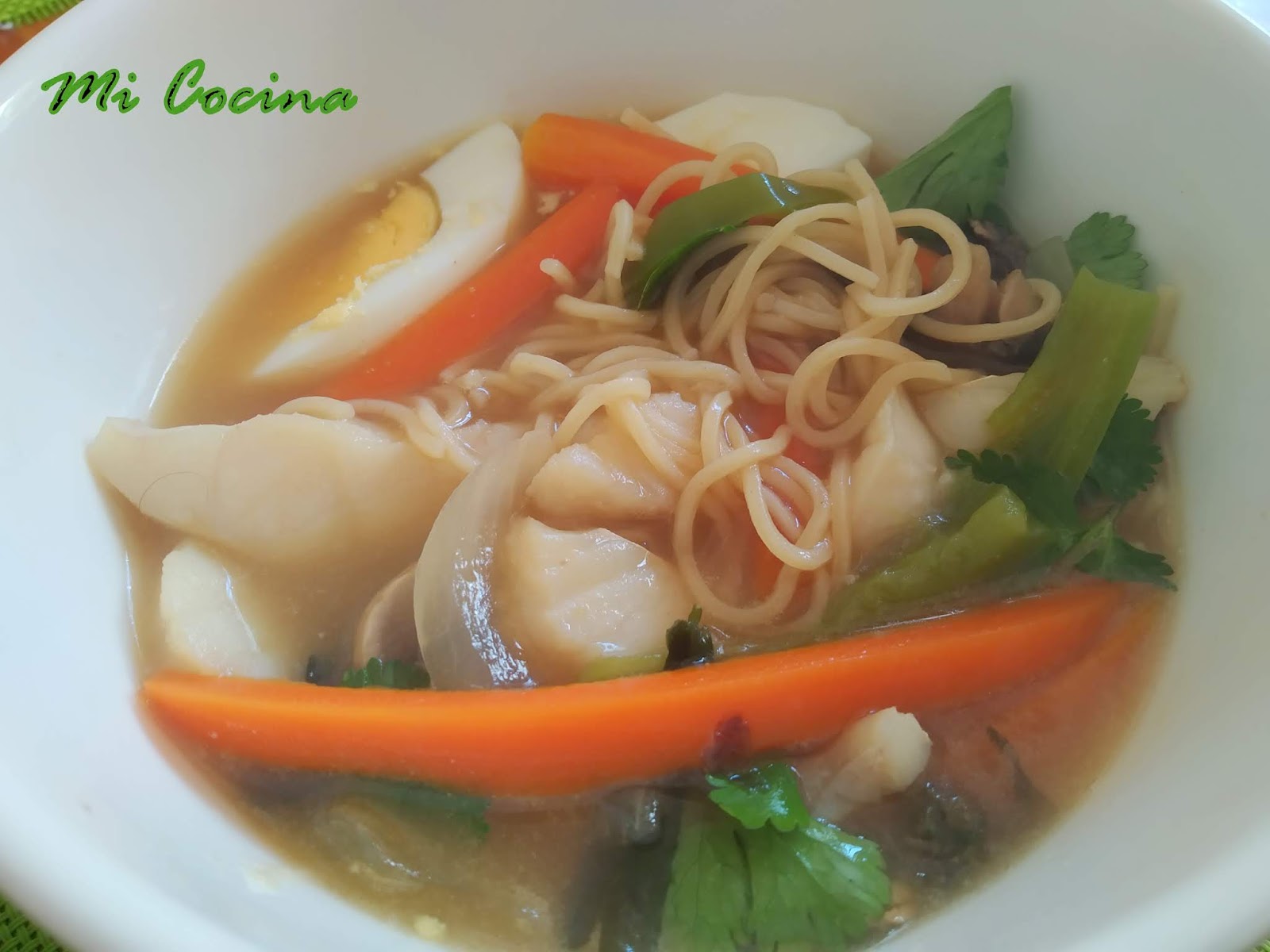 RAMEN DE ROSADA CON CALDO ICHIBAN DASHI