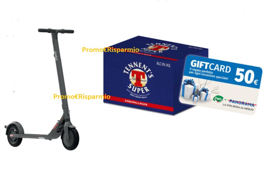 Promo Risparmio Concorso Vinci Con Tennent S In Palio Casse Di Birra Tennent S Super Gift Card Pam Panorama Da 50 Euro E Monopattini Ninebot