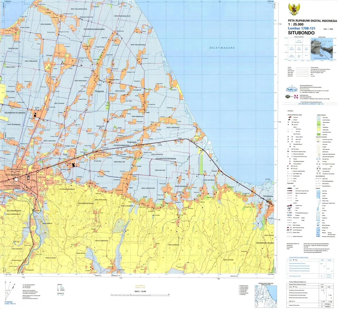Peta Rupa Bumi Indonesia - Lembar Digital Lengkap Gratis