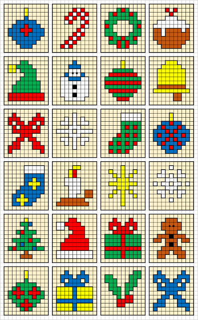 Free mini small Christmas cross stitch designs and patterns