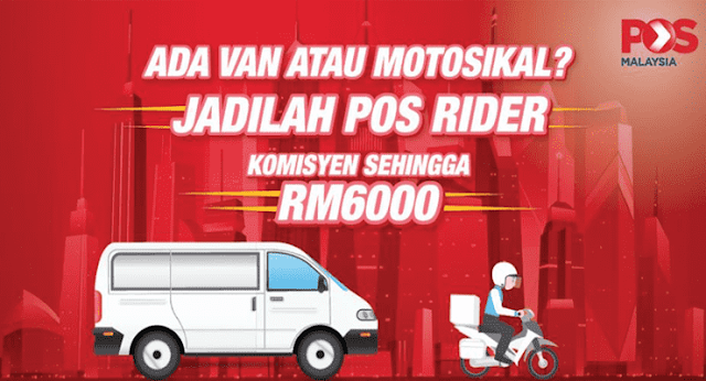 jawatan kosong rider 2020 pos malaysia