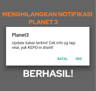 cara menghilangkan notifikasi tri