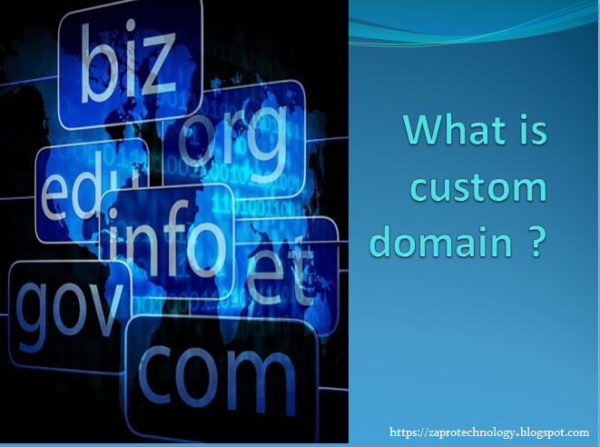 What is custom Domain ~ Zapro technique