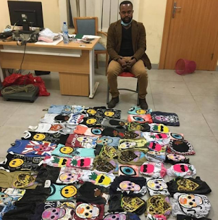 Nigerian drug trafficker who hides cocaine in t-shirts arrested by NDLEA