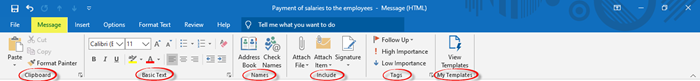Cómo crear un nuevo correo electrónico en la aplicación de Outlook usando sus características