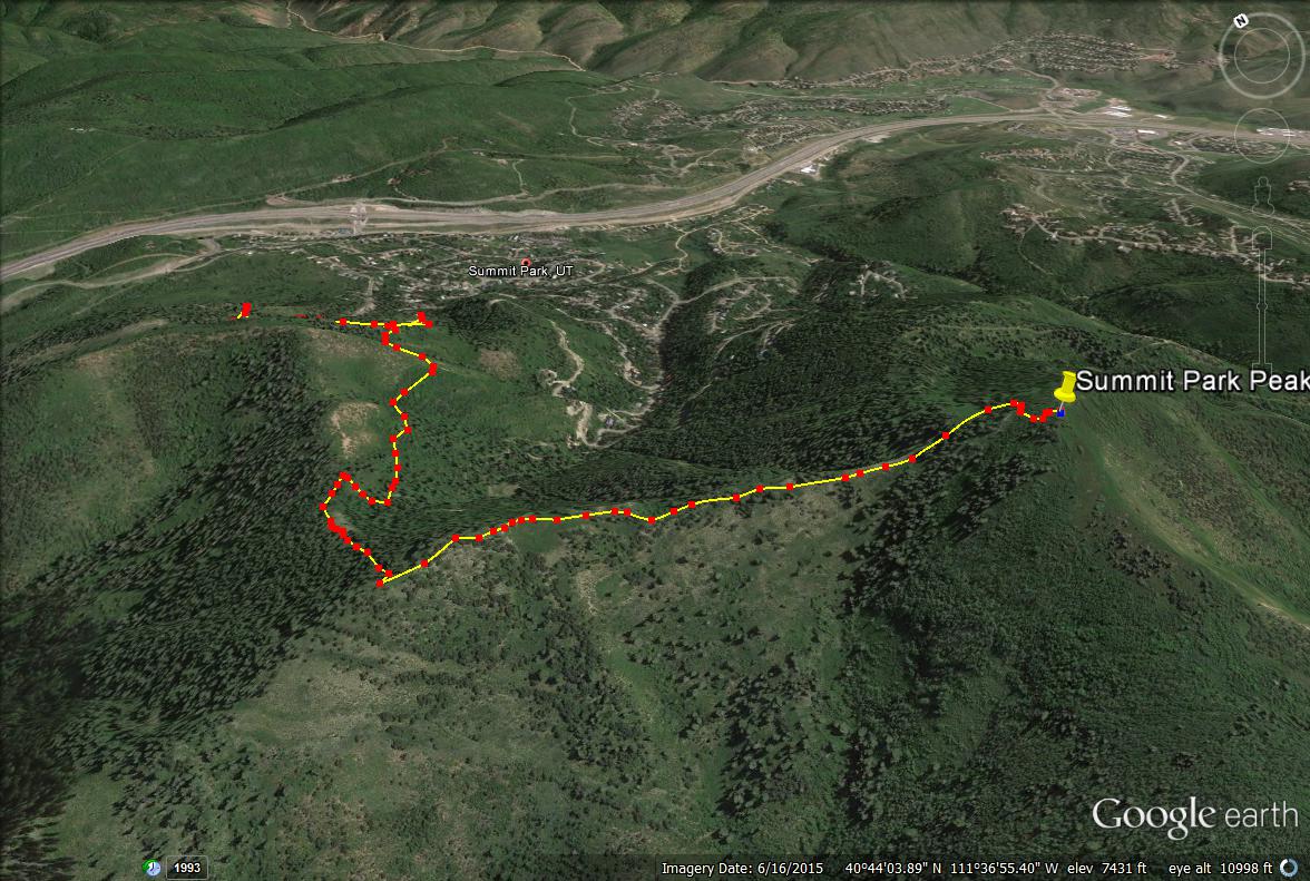 Girl on a Hike Summit Park Peak