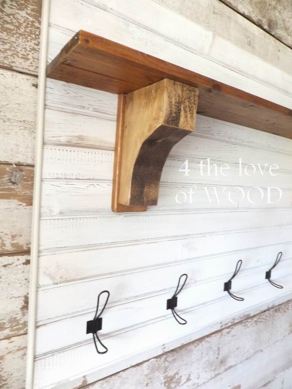 4 the love of wood SHIPLAP COAT RACK farmhouse style