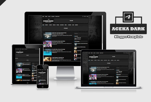 Ageka Dark Responsive Blogger Template