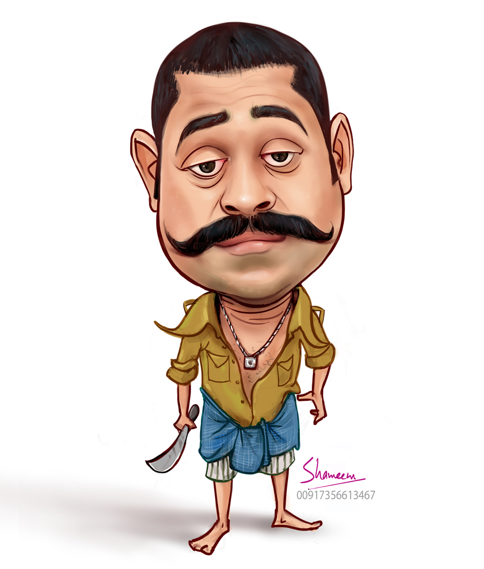 Creative Artist. Shameem caricature of suraj venjaramoodu as