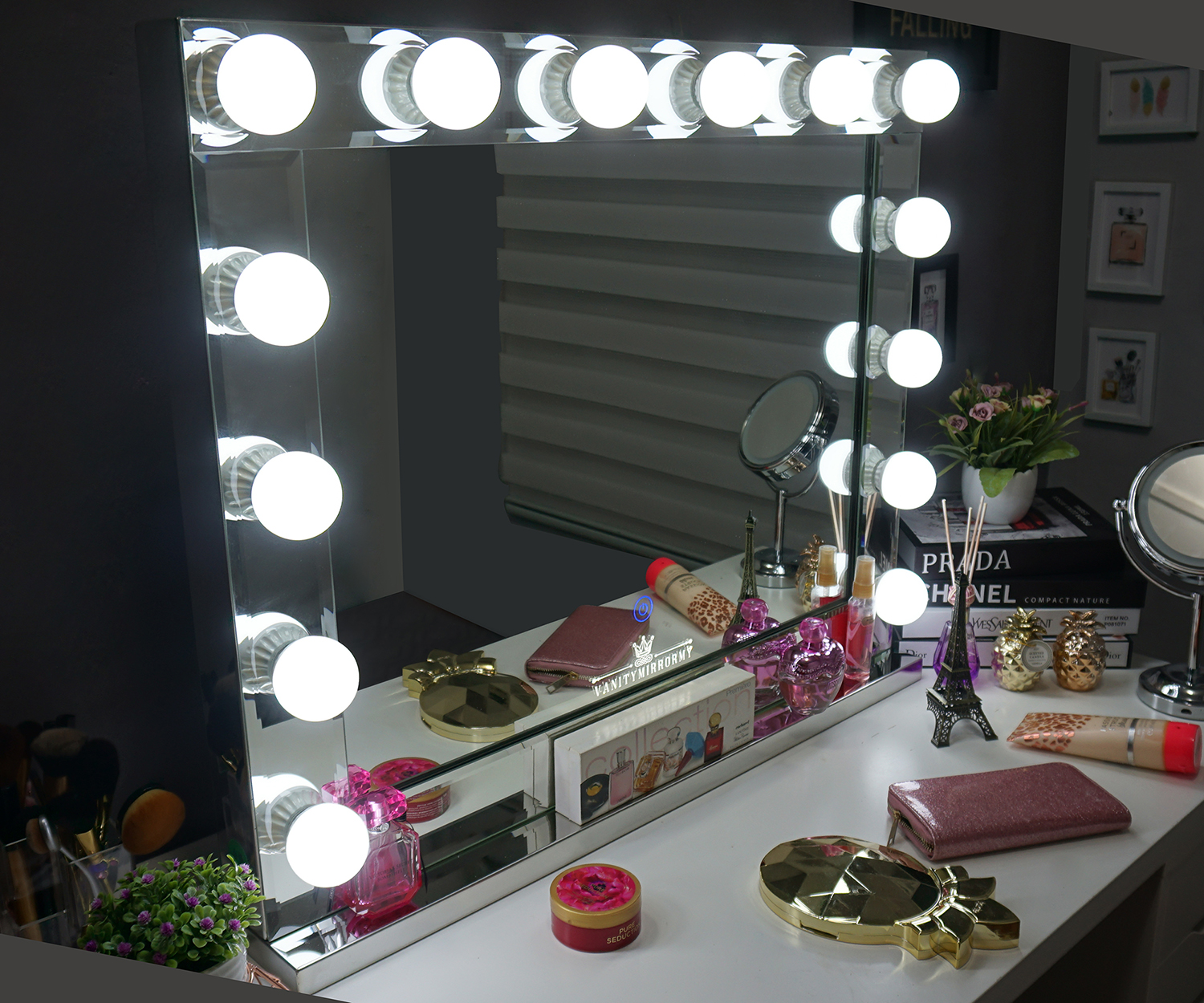 Vanity Mirror Mirrored Beveled Frame Design Vanity Mirror Malaysia Termurah Murah Cermin