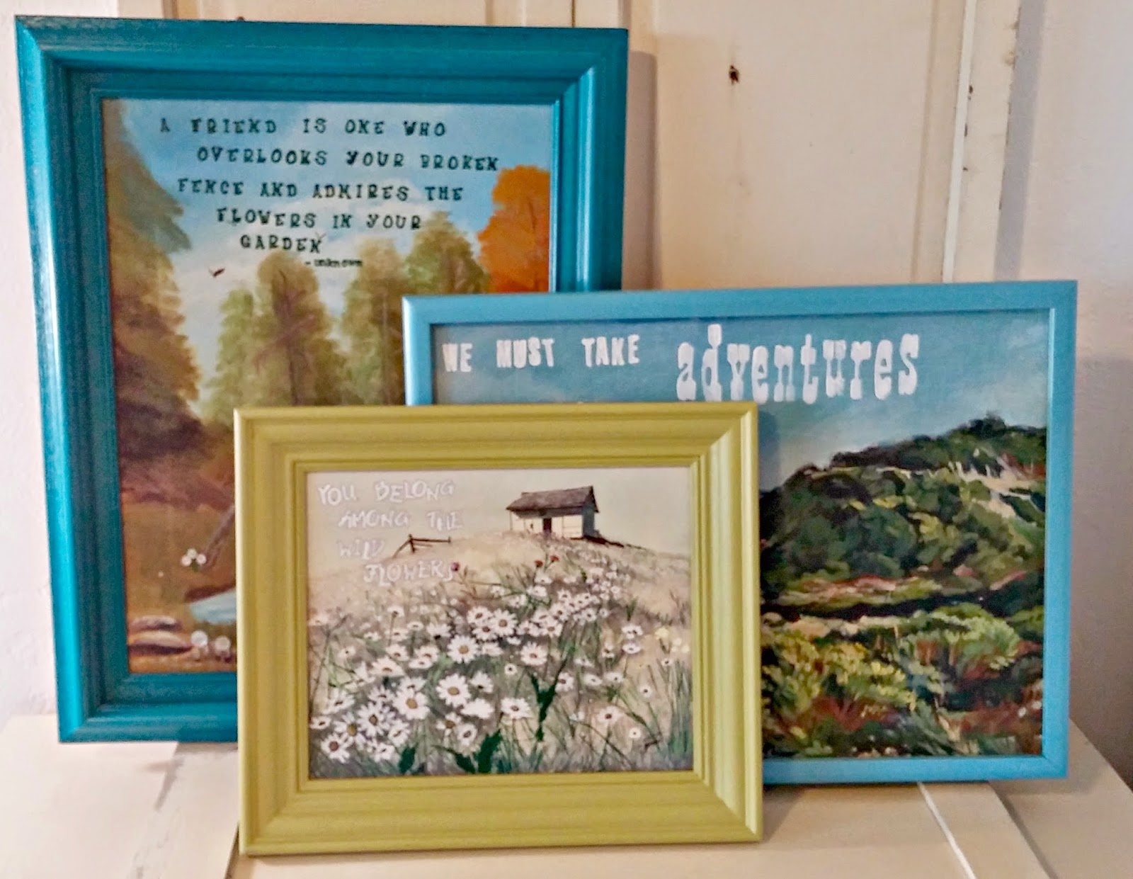 Trash to Treasure Upcycled Thrift Shop Paintings Little Vintage Cottage