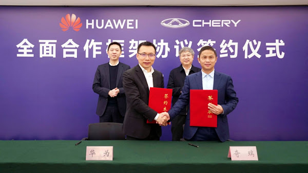 Chery e Huawei anunciam acordo para carros inteligentes