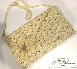 Tina's handicraft : crochet purse with flower