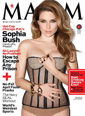 Sophia Bush sexy corset lingerie Maxim cover