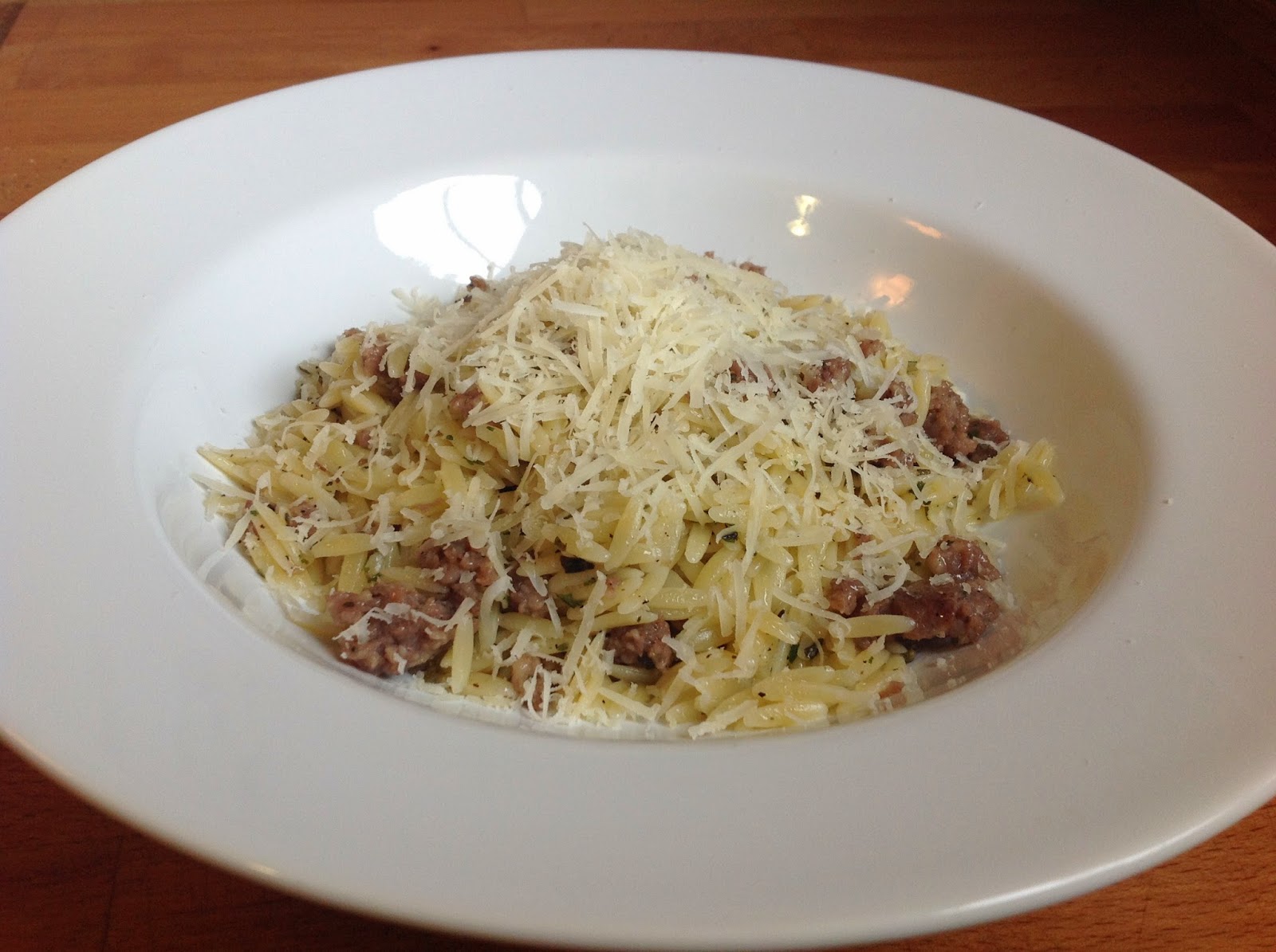 Bromley's Bakery Orzo Pasta and Sausage