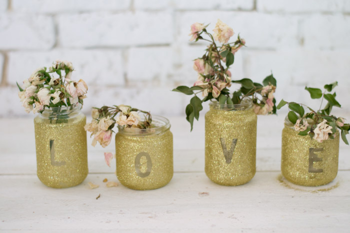 Botes cristal purpurina diy