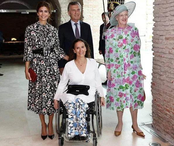 Queen Margrethe, President Mauricio Marci and First Lady Juliana Awada