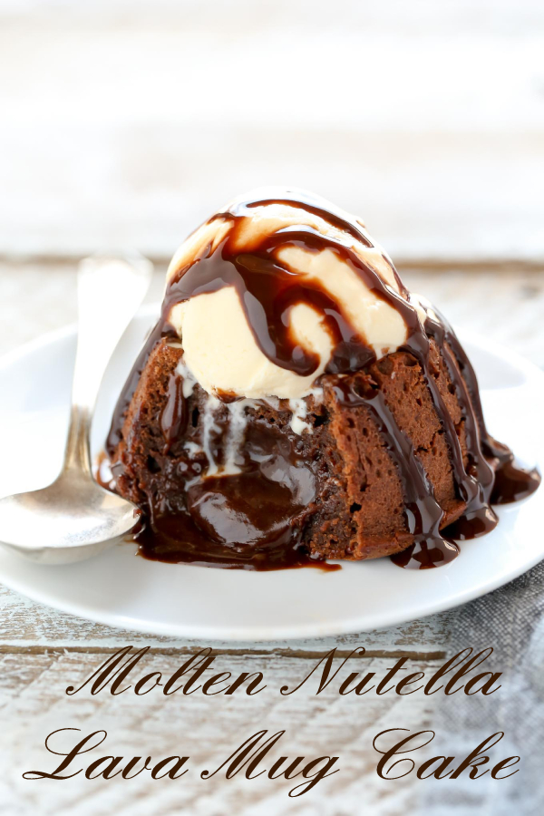 Molten Nutella Lava Mug Cake