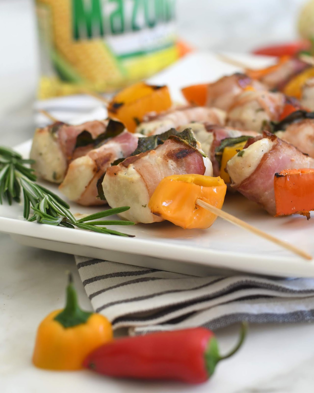 Cooking with Manuela BaconWrapped Chicken Kabobs