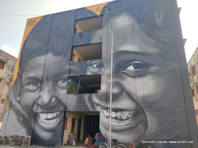 Kannagi Nagar Art district off OMR Beautiful wall paintings in Chennai