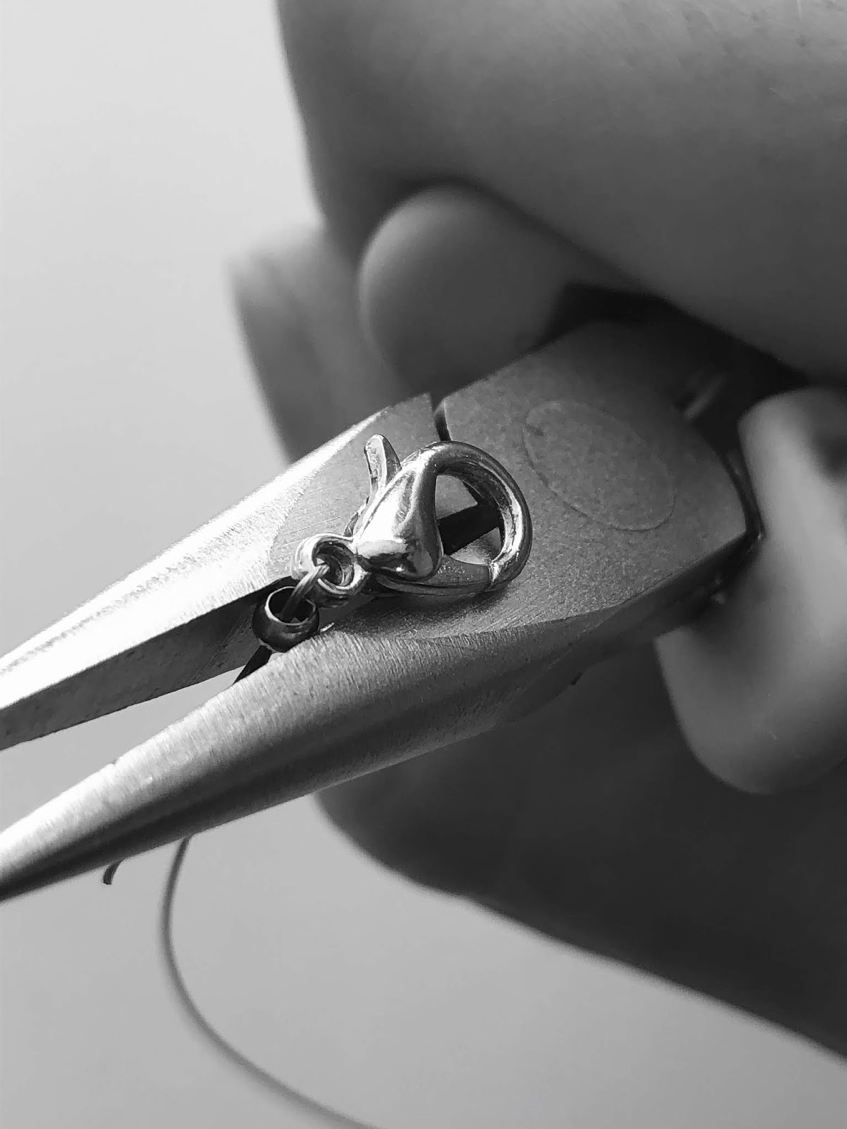 String of Beads DIY Instructions How to attach a clasp to wire using