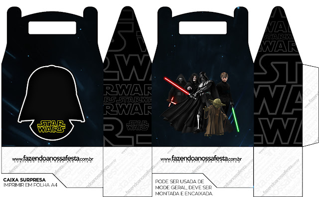 Star Wars: Cajas para Imprimir Gratis.