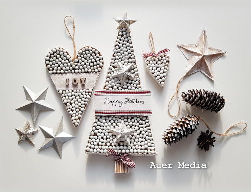 Eco Friendly Holiday Crafts - Rustic Christmas Decorations with peas