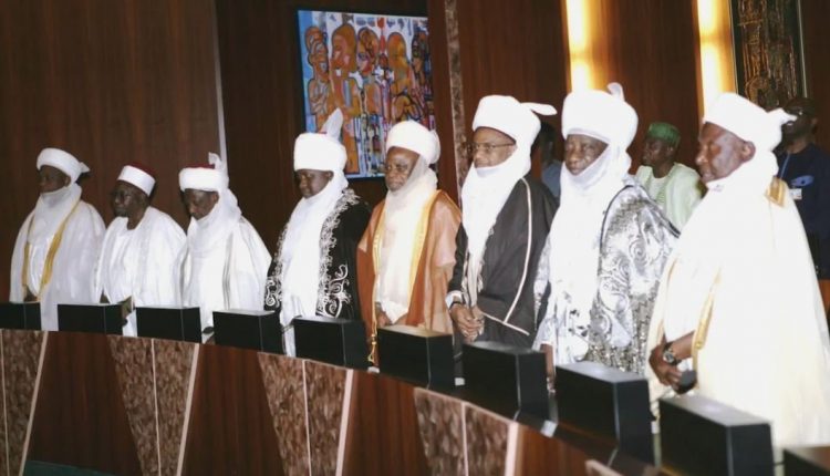 Buhari meets Northern Traditional Rulers behind closed door | Nigerian ...
