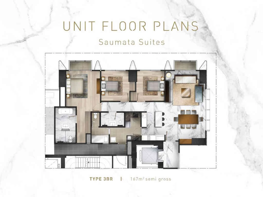 Saumata Suites Tipe 3 Bedroom