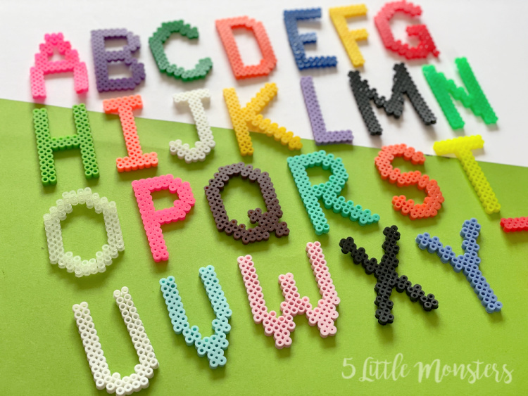 5 Little Monsters: Perler Bead Alphabet