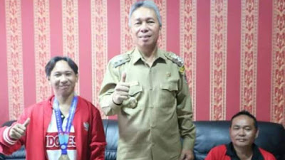 Begini Respons Frangky Wongkar Terima Atlet Berprestasi