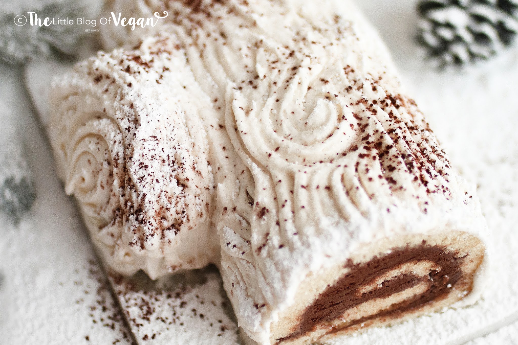Vegan White Chocolate Yule Log The Little Blog Of Vegan