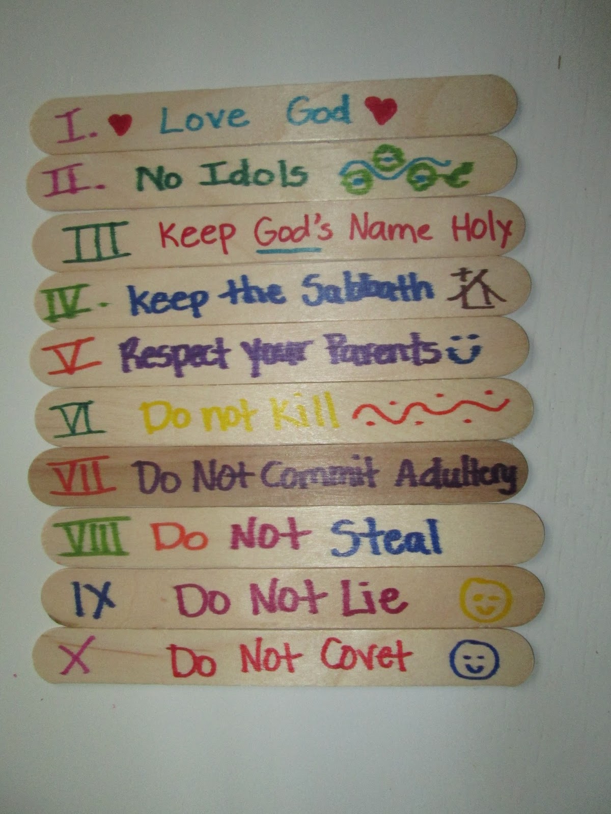 10 Commandments Easy Craft