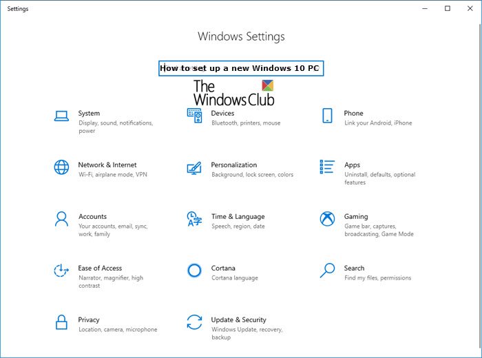 Comment configurer un nouveau PC Windows 10