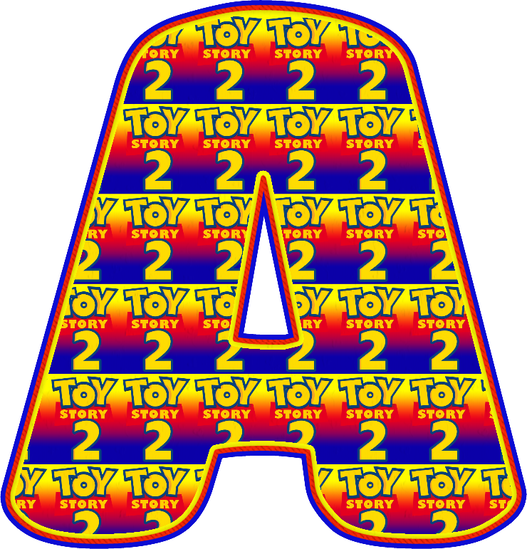 Alfabeto Decorativo Alfabeto Toy Story 2 PNG Letras Maiúsculas