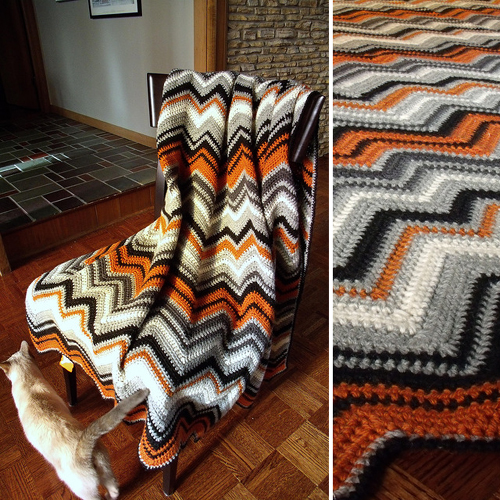 Beautiful Skills Crochet Knitting Quilting ZigZag Afghan Free