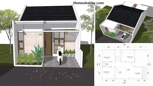 Inspirasi Rumah 6 x 10 dengan 3 Kamar Tidur, Desain Menawan untuk