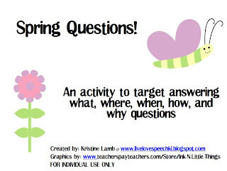 Live Love Speech: Spring Activities and a {FREEBIE}