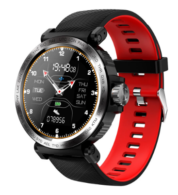 Blood Pressure Oxygen Monitor 1.28inch Full-touch Screen Weather Push Brightness Control Smart