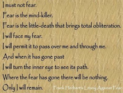 LITANY AGAINST FEAR
