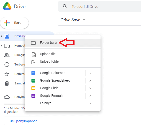 Langkah-Langkah Cara Membuat Folder Baru di Google Drive