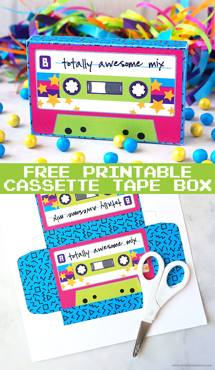Free Printable Cassette Tape Box Artsy fartsy Mama Free Printable Cassette Tape Box Artsy fartsy Mama