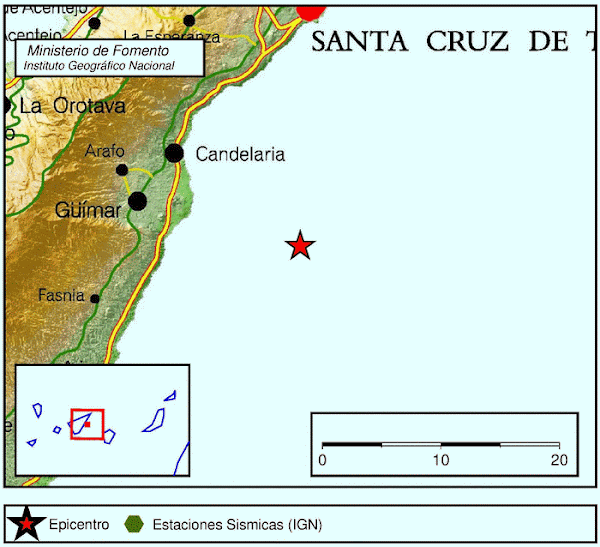 Terremoto Este Tenerife, 5 mayo Terremoto Este Tenerife, 5 mayo