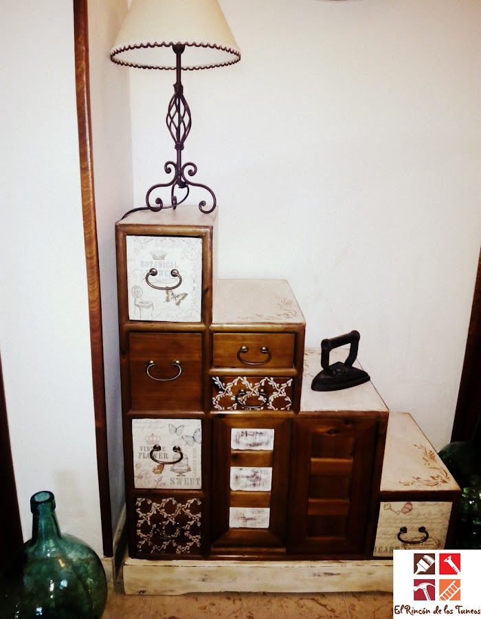 mueble escalera tuneado